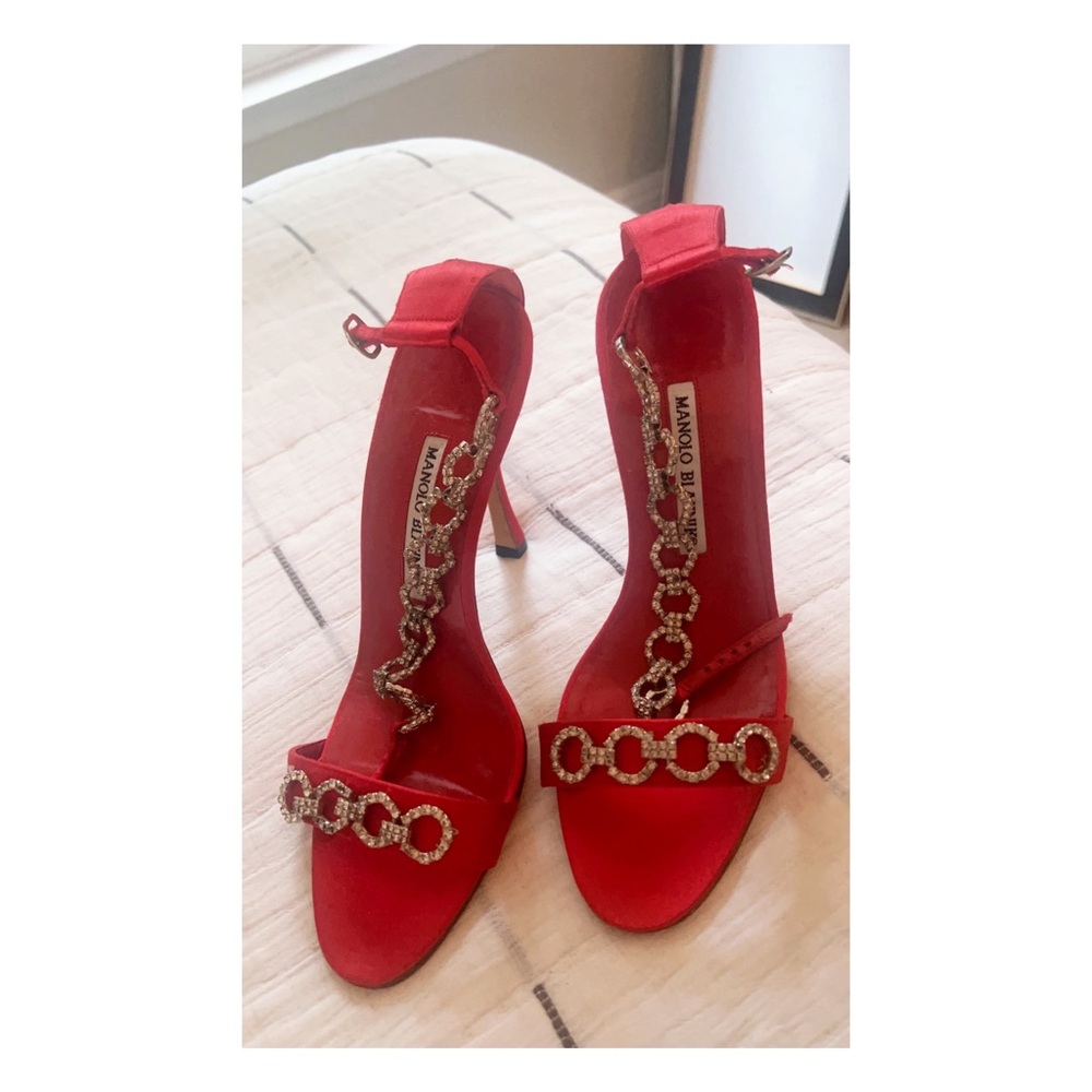 Manolo blahnik red sandal